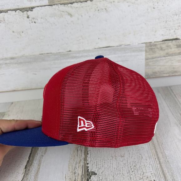 New Era 59Fifty Philadelphia Phillies Fitted Hat 7 1/8 Red MLB Baseball Cap NEW - Picture 3 of 5